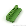 7.62MM pitch plug-in PCB terminal block male and female connector opening right angle